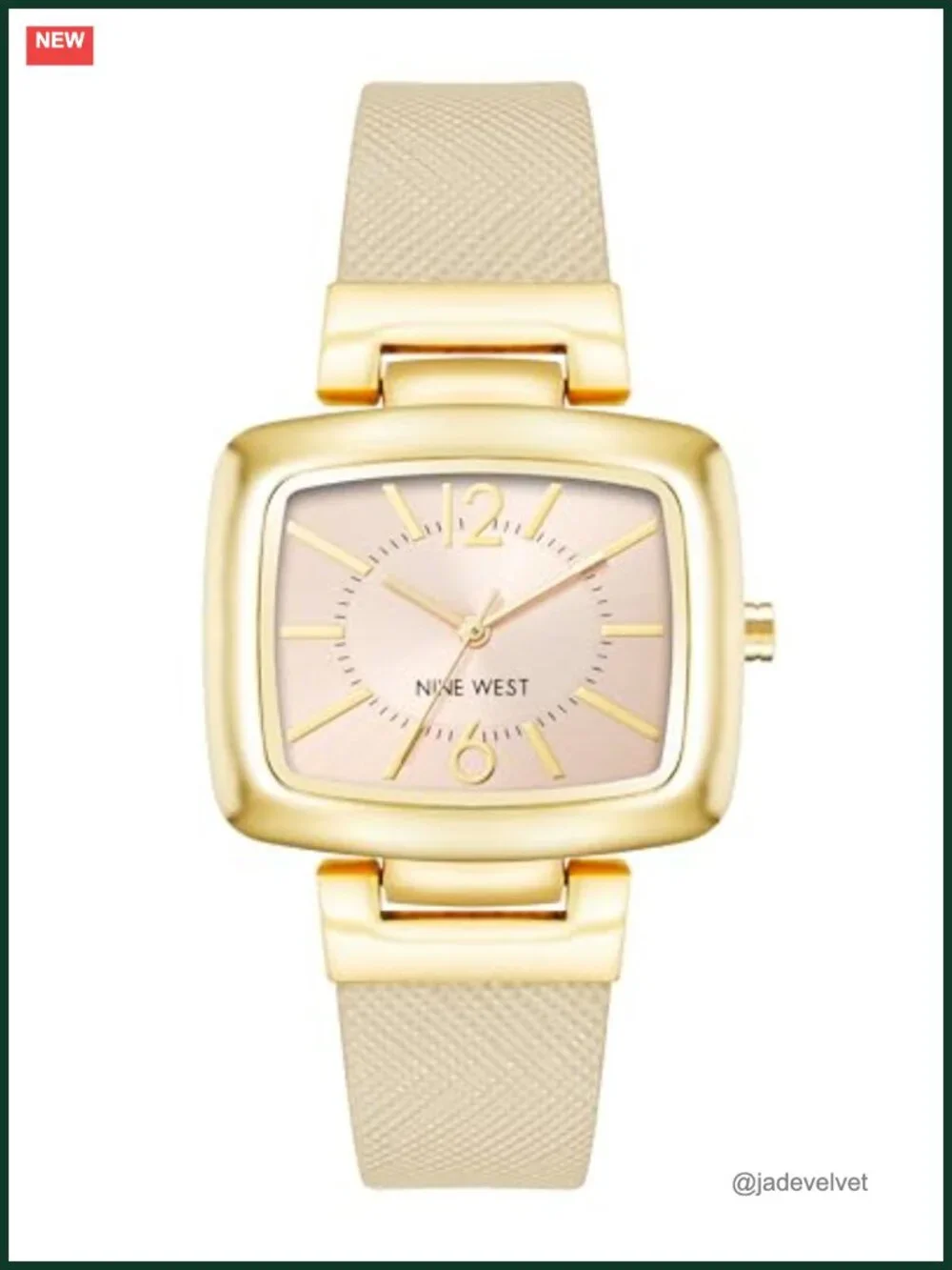 Nine West Women's Analog Watch, Faux Leather Strap, Japanese Quartz, 36mm